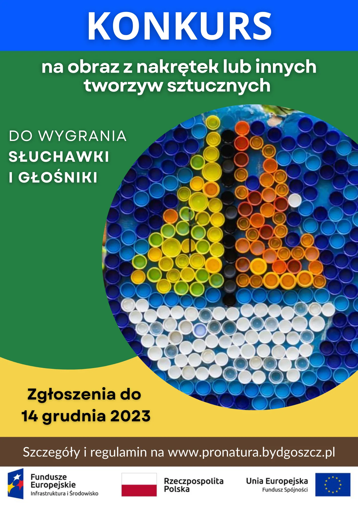 KONKURS! Przygotuj obraz z nakrętek lub innych tworzyw sztucznych i zaprezentuj go na zdjęciu!